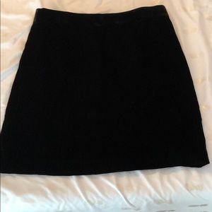 NWT J. Crew velvet mini skirt